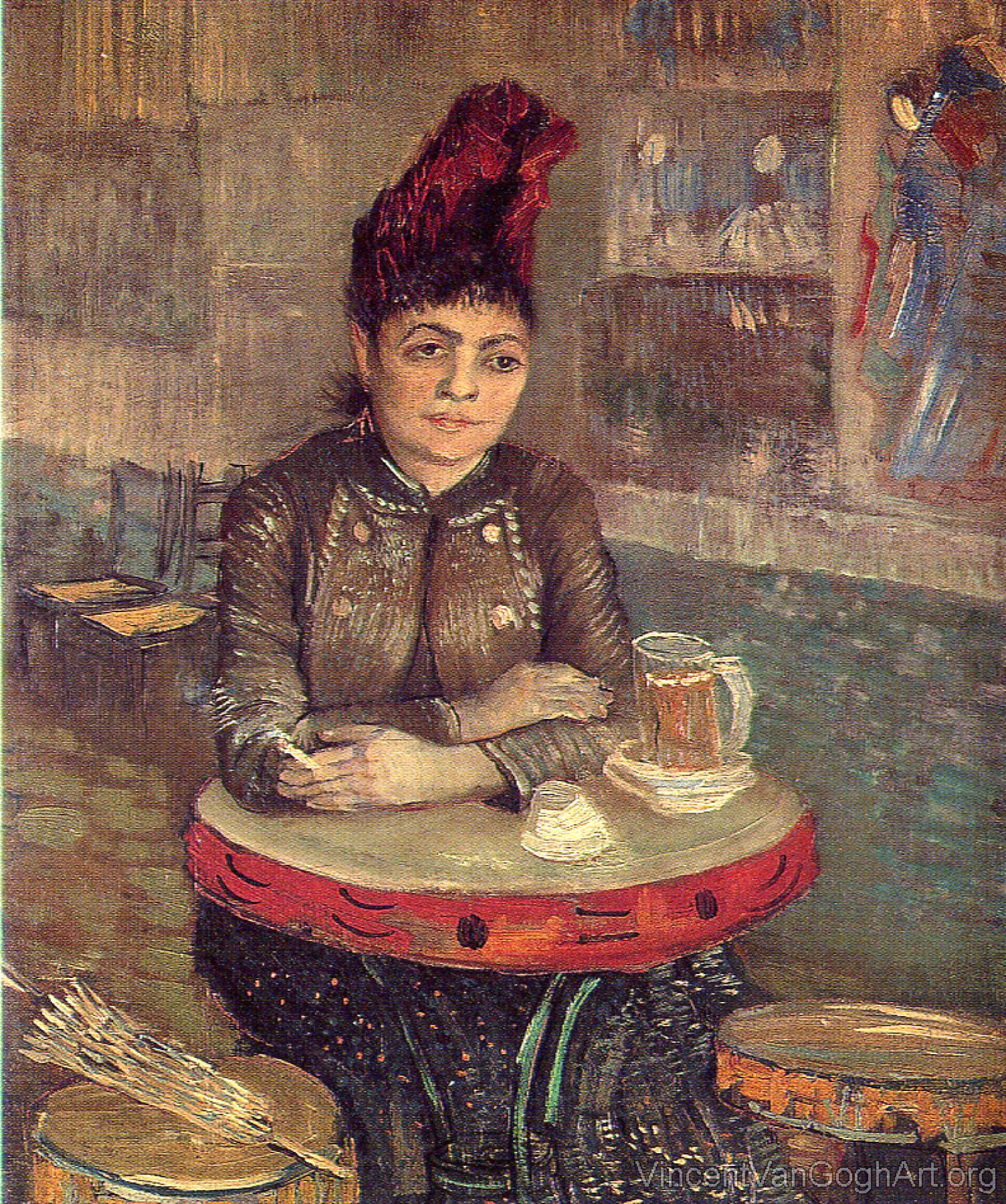 Woman at a Table in the Cafe du Tambourin